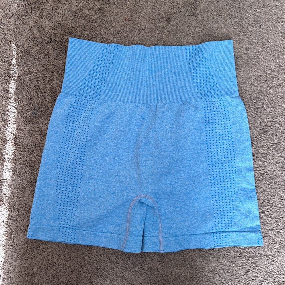 Women's Blue High-Waisted Shorts
